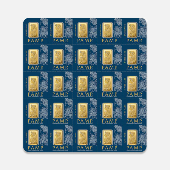 25x1 g sztabka złota Multicard PAMP Fortuna