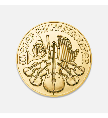 Złota moneta Wiedeńscy Filharmonicy 1/25 uncji Złota moneta Wiedeńscy Filharmonicy 1/25 uncji