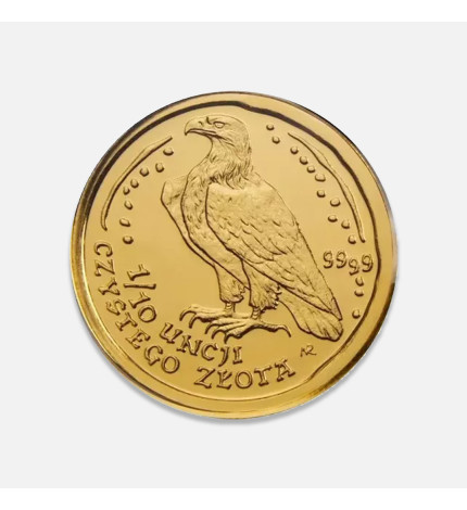 Złota moneta Orzeł Bielik 1/10 uncji Złota moneta Orzeł Bielik 1/10 uncji