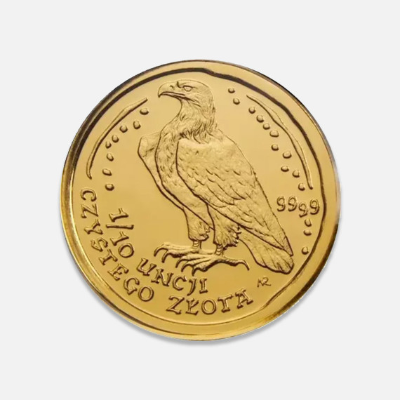 Złota moneta Orzeł Bielik 1/10 uncji Złota moneta Orzeł Bielik 1/10 uncji