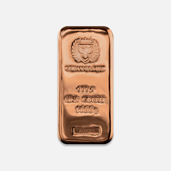 1000 g sztabka miedziana Germania