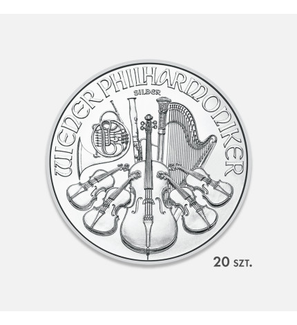 Zestaw: 20x srebrna moneta Wiedeńscy Filharmonicy 1 uncja Zestaw: 20x srebrna moneta Wiedeńscy Filharmonicy 1 uncja