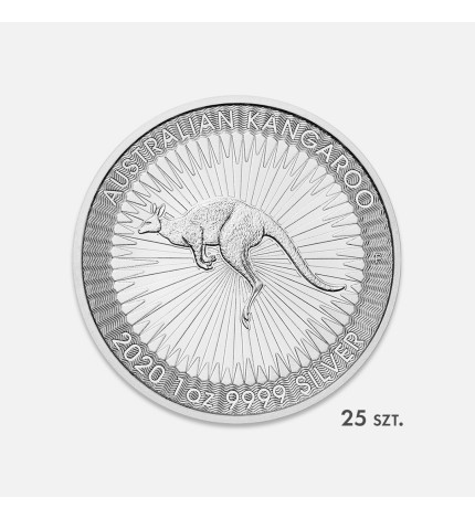 Zestaw: 25x srebrna moneta Australijski Kangur 1 uncja Zestaw: 25x srebrna moneta Australijski Kangur 1 uncja