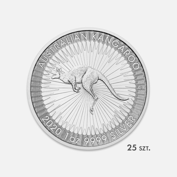 Zestaw: 25x srebrna moneta Australijski Kangur 1 uncja Zestaw: 25x srebrna moneta Australijski Kangur 1 uncja