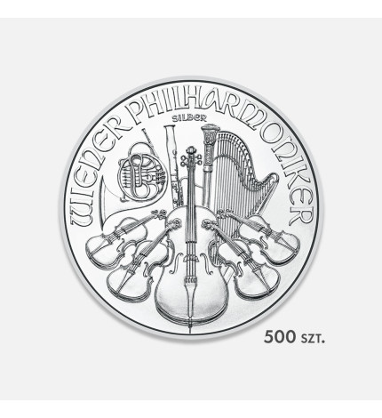 Zestaw: 500x srebrna moneta Wiedeńscy Filharmonicy 1 uncja Zestaw: 500x srebrna moneta Wiedeńscy Filharmonicy 1 uncja