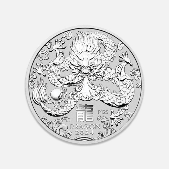Srebrna moneta Lunar III: Rok Smoka 2024 1 uncja