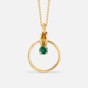 Złota zawieszka z agatem Garmond Geometrik - próba 585 Złota zawieszka z agatem Garmond Geometrik - próba 585