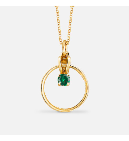 Złota zawieszka z agatem Garmond Geometrik - próba 585 Złota zawieszka z agatem Garmond Geometrik - próba 585
