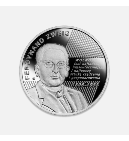 NBP: Wielcy polscy ekonomiści – Ferdynand Zweig 14,14 g srebra NBP: Wielcy polscy ekonomiści – Ferdynand Zweig 14,14 g srebra