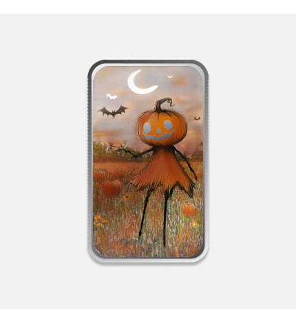 1 uncja sztabka srebra kolorowa "Czas rzeźbienia na Halloween" 1 uncja sztabka srebra kolorowa "Czas rzeźbienia na Halloween"
