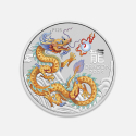 Srebrna moneta Lunar III: Rok Smoka Złoty 2024 1/2 uncji Srebrna moneta Lunar III: Rok Smoka Złoty 2024 1/2 uncji
