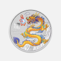 Srebrna moneta Lunar III: Rok Smoka Żółty 2024 1/2 uncji Srebrna moneta Lunar III: Rok Smoka Żółty 2024 1/2 uncji