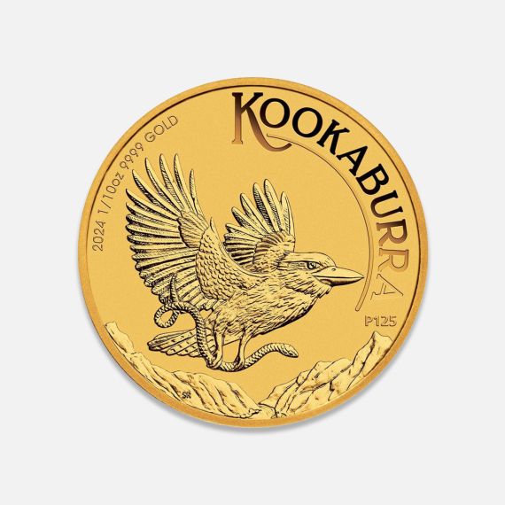 Złota moneta Kookaburra 2024 1/10 uncji
