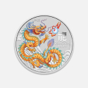 Srebrna moneta Lunar III: Rok Smoka Złoty 2024 1 uncja Srebrna moneta Lunar III: Rok Smoka Złoty 2024 1 uncja