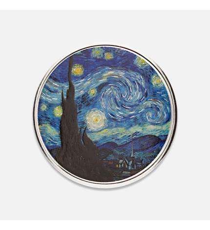 Srebrna moneta kolorowana Vincent van Gogh: Gwiaździsta noc 1 uncja Srebrna moneta kolorowana Vincent van Gogh: Gwiaździsta noc 1 uncja