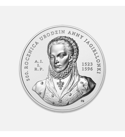 NBP: 500. rocznica urodzin Anny Jagiellonki 62,20 g srebra NBP: 500. rocznica urodzin Anny Jagiellonki 62,20 g srebra