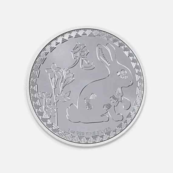 Srebrna moneta Rok Królika 1 uncja