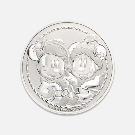 Srebrna moneta Mickey & Minnie Xmas 2024 1 uncja