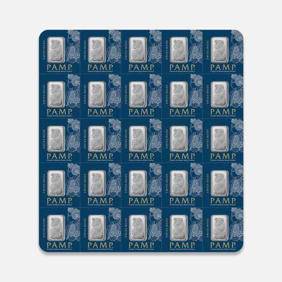 25x1 g sztabka platyny Multicard Fortuna Pamp