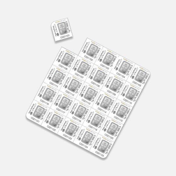 25x1 g sztabka platyny Multicard Fortuna Pamp 25x1 g sztabka platyny Multicard Fortuna Pamp