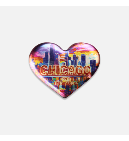 5 uncji sztabka srebra Serce Chicago wydanie ANA 2024 5 uncji sztabka srebra Serce Chicago wydanie ANA 2024
