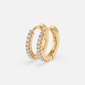 Złote kolczyki koła z diamentami 0.22 ct - próba 585 Złote kolczyki koła z diamentami 0.22 ct - próba 585