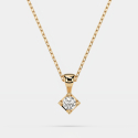 Złoty naszyjnik z zawieszką diamentową 0.08 ct - próba 585 Złoty naszyjnik z zawieszką diamentową 0.08 ct - próba 585