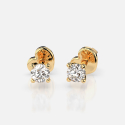 Złote kolczyki z diamentami 0.12 ct - próba 585 Złote kolczyki z diamentami 0.12 ct - próba 585