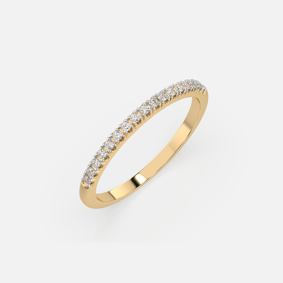 Złoty pierścionek z diamentami 0.14 ct - próba 585