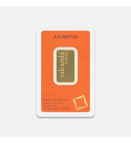 20 g sztabka złota CertiPack 20 g sztabka złota CertiPack