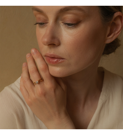 Pierścionek zaręczynowy z cyrkonią Garmond Giselle - próba 585 Pierścionek zaręczynowy z cyrkonią Garmond Giselle - próba 585
