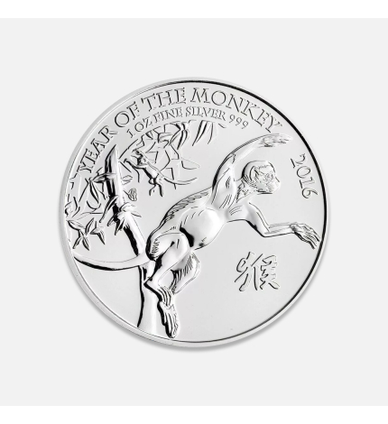 Srebrna moneta Lunar II: Rok Małpy 2016 1 uncja Srebrna moneta Lunar II: Rok Małpy 2016 1 uncja