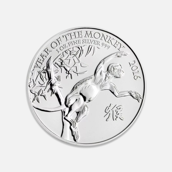 Srebrna moneta Lunar II: Rok Małpy 2016 1 uncja