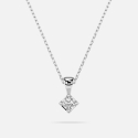 Naszyjnik z białego złota z zawieszką diamentową 0.08 ct - próba 585 Naszyjnik z białego złota z zawieszką diamentową 0.08 ct - próba 585