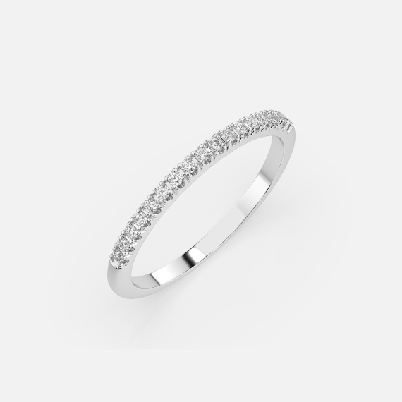 Pierścionek z białego złota z diamentami 0.14 ct - próba 585