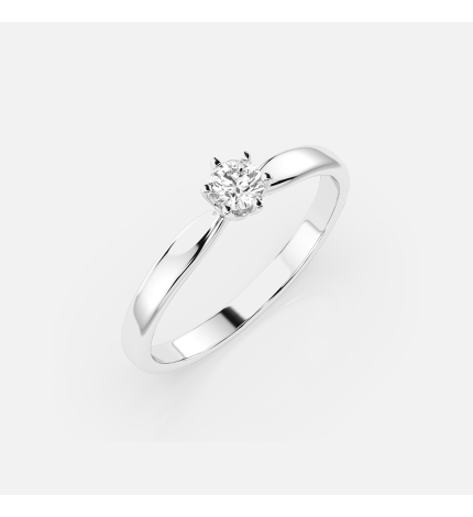 Pierścionek z białego złota z diamentem 0.2 ct - próba 585 Pierścionek z białego złota z diamentem 0.2 ct - próba 585