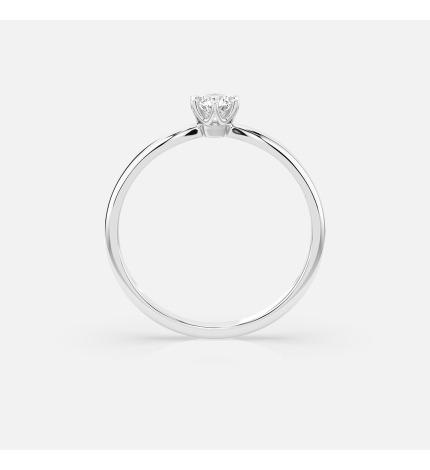 Pierścionek z białego złota z diamentem 0.2 ct - próba 585 Pierścionek z białego złota z diamentem 0.2 ct - próba 585