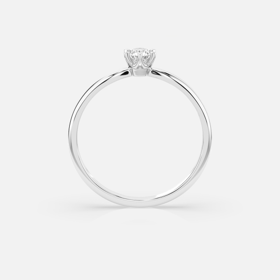 Pierścionek z białego złota z diamentem 0.2 ct - próba 585 Pierścionek z białego złota z diamentem 0.2 ct - próba 585