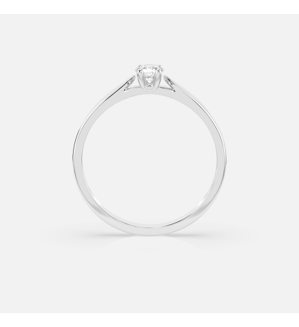 Pierścionek z białego złota z diamentem 0.15 ct - próba 585 Pierścionek z białego złota z diamentem 0.15 ct - próba 585