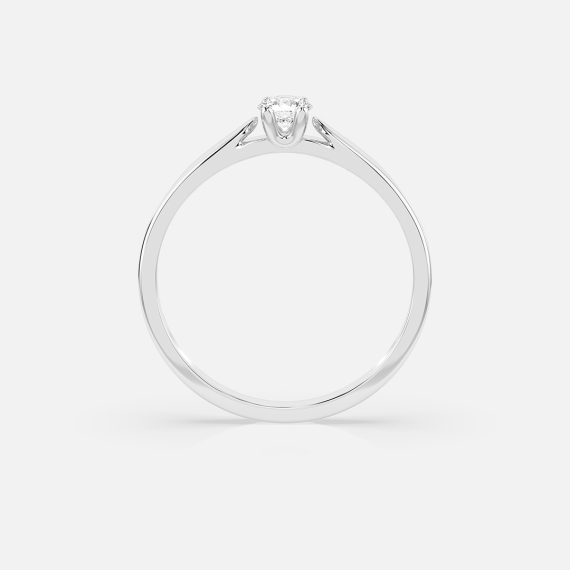 Pierścionek z białego złota z diamentem 0.15 ct - próba 585 Pierścionek z białego złota z diamentem 0.15 ct - próba 585
