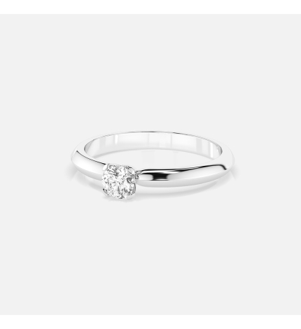 Pierścionek z białego złota z diamentem 0.1 ct - próba 585 Pierścionek z białego złota z diamentem 0.1 ct - próba 585