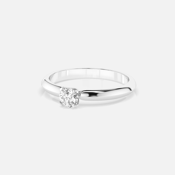 Pierścionek z białego złota z diamentem 0.1 ct - próba 585 Pierścionek z białego złota z diamentem 0.1 ct - próba 585
