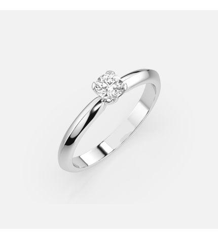 Pierścionek z białego złota z diamentem 0.1 ct - próba 585 Pierścionek z białego złota z diamentem 0.1 ct - próba 585