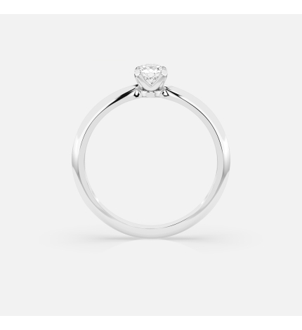 Pierścionek z białego złota z diamentem 0.1 ct - próba 585 Pierścionek z białego złota z diamentem 0.1 ct - próba 585