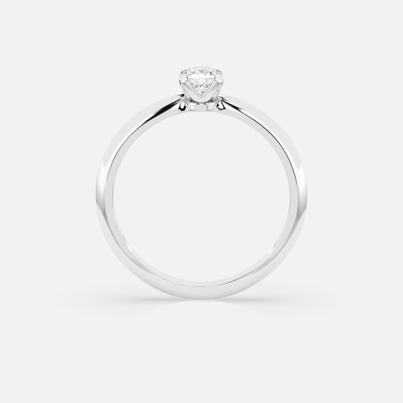 Pierścionek z białego złota z diamentem 0.1 ct - próba 585 Pierścionek z białego złota z diamentem 0.1 ct - próba 585