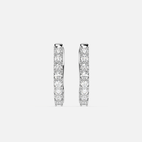 Kolczyki z białego złota z diamentami 0.32 ct - próba 585 Kolczyki z białego złota z diamentami 0.32 ct - próba 585