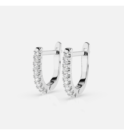 Kolczyki z białego złota z diamentami 0.32 ct - próba 585 Kolczyki z białego złota z diamentami 0.32 ct - próba 585