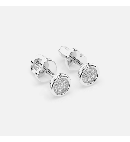 Kolczyki diamentowe z białego złota 0.08 ct - próba 585 Kolczyki diamentowe z białego złota 0.08 ct - próba 585