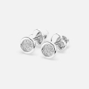 Kolczyki diamentowe z białego złota 0.08 ct - próba 585 Kolczyki diamentowe z białego złota 0.08 ct - próba 585