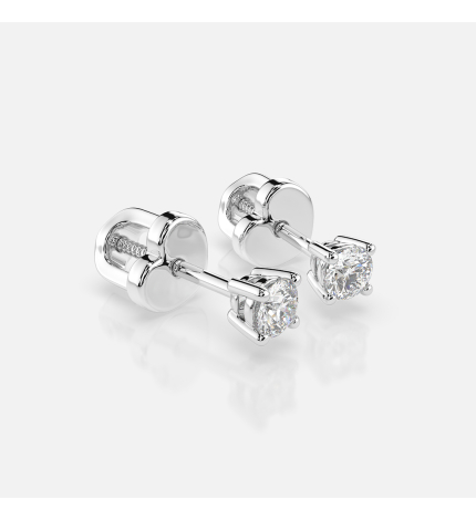 Kolczyki z białego złota z diamentami 0.12 ct - próba 585 Kolczyki z białego złota z diamentami 0.12 ct - próba 585